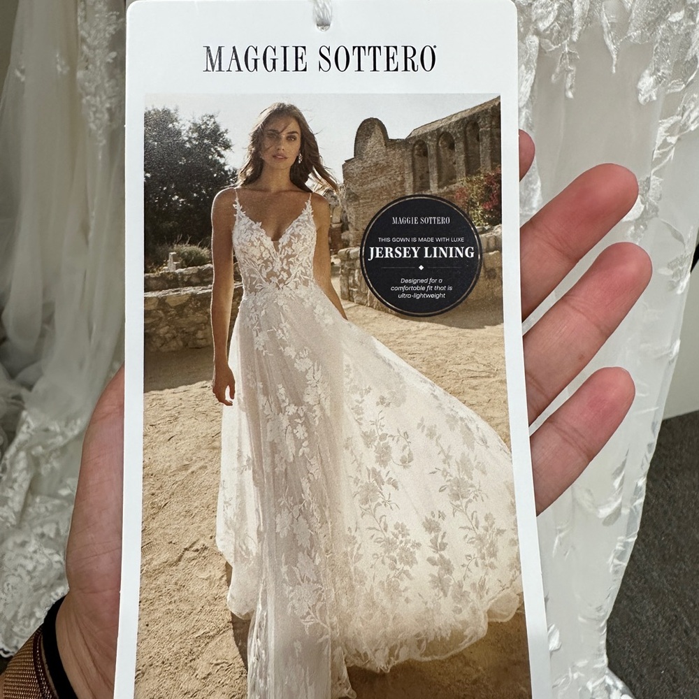 Maggie Sottero “Winter” Floral Lace Bridal Gown